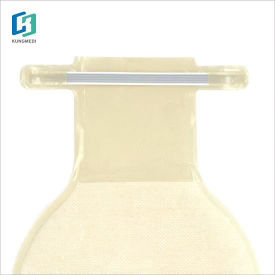 Single transparent drainable colostomy bag