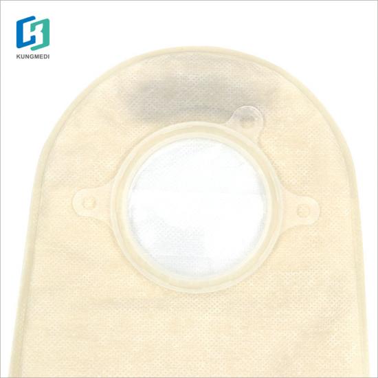 Single transparent drainable colostomy bag